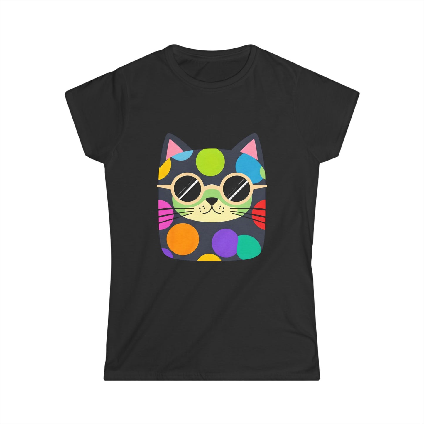 Dot Cat Women's Softstyle Tee