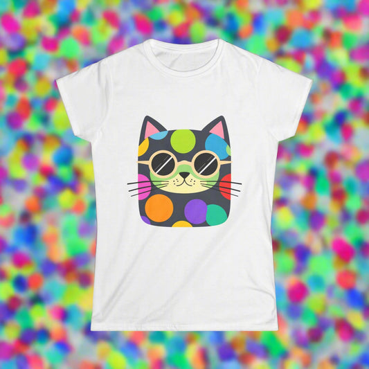 Dot Cat Women's Softstyle Tee