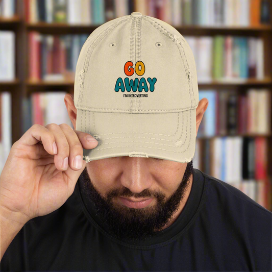 Go Away Distressed Hat