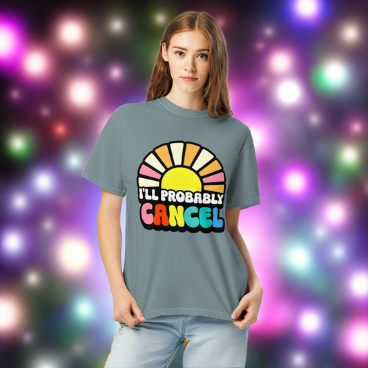 Cancel Unisex garment-dyed heavyweight t-shirt