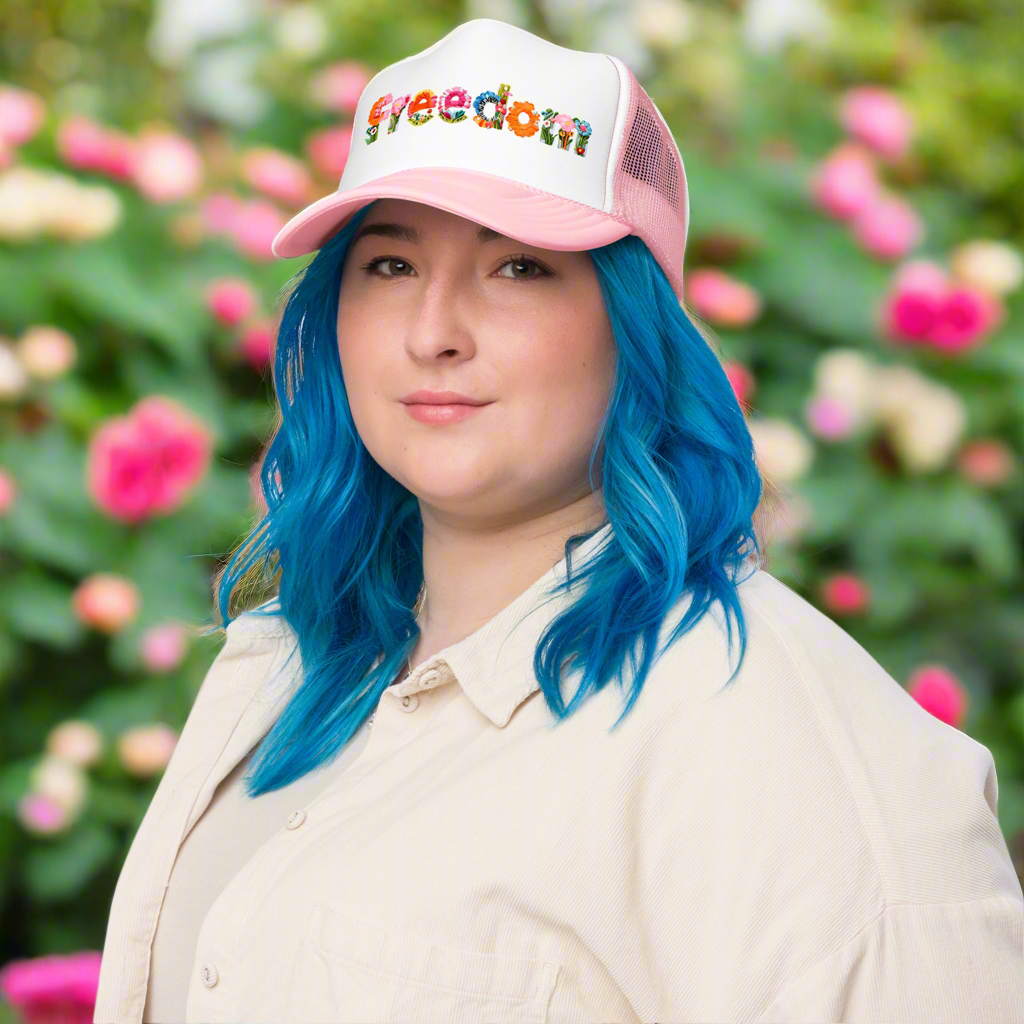 Floral Freedom Foam trucker hat