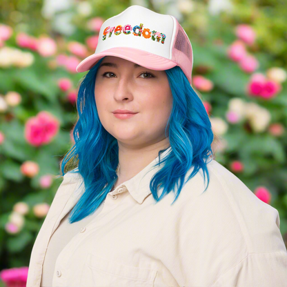Floral Freedom Foam trucker hat