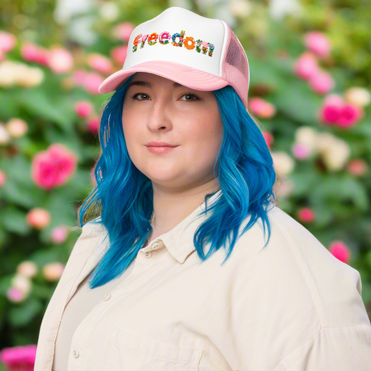 Floral Freedom Foam trucker hat