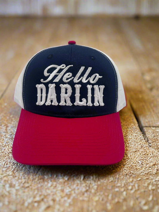 Hello Darlin Puff and Embroidered Trucker Cap