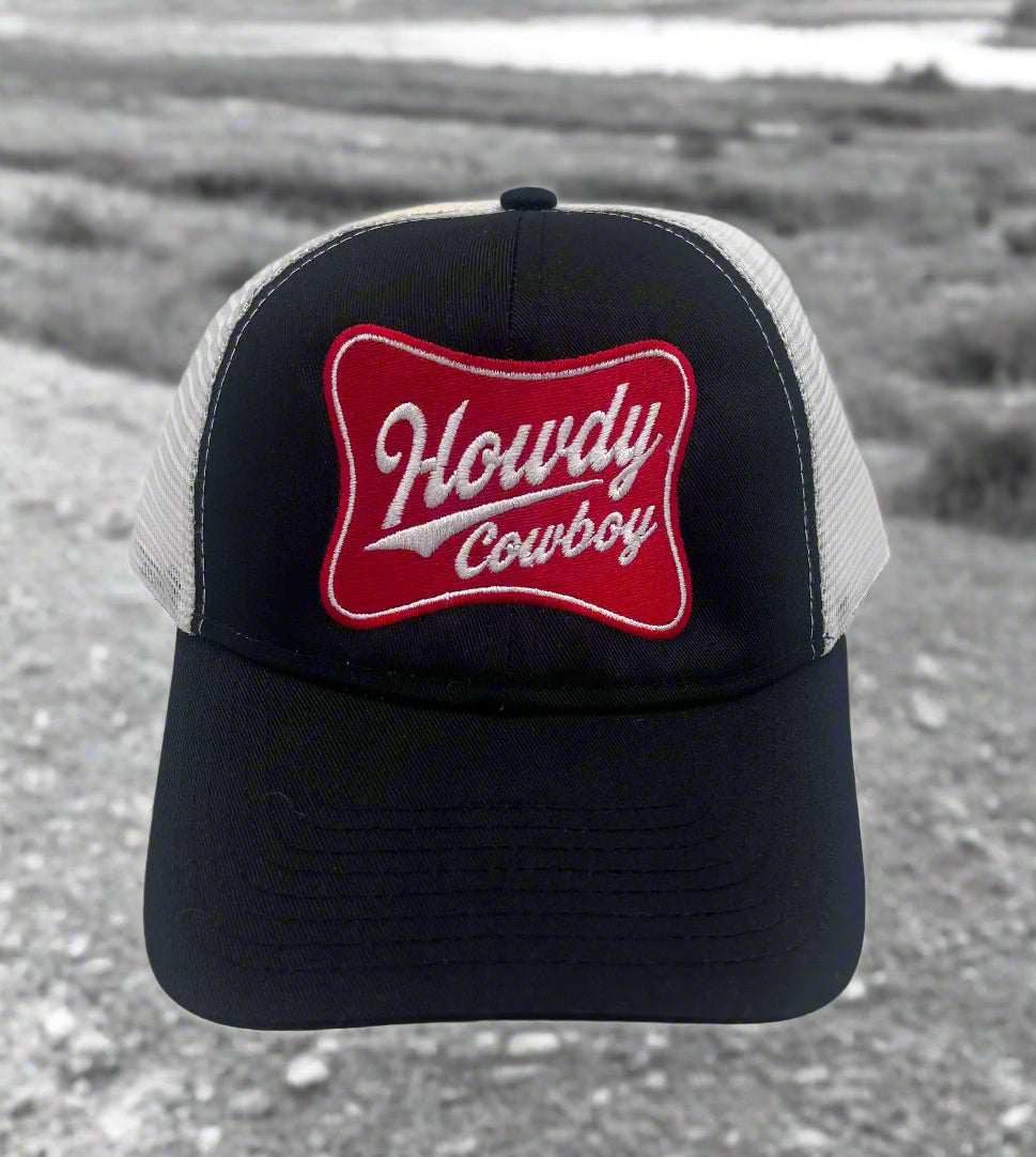 Howdy Cowboy Embroidered Trucker Hat
