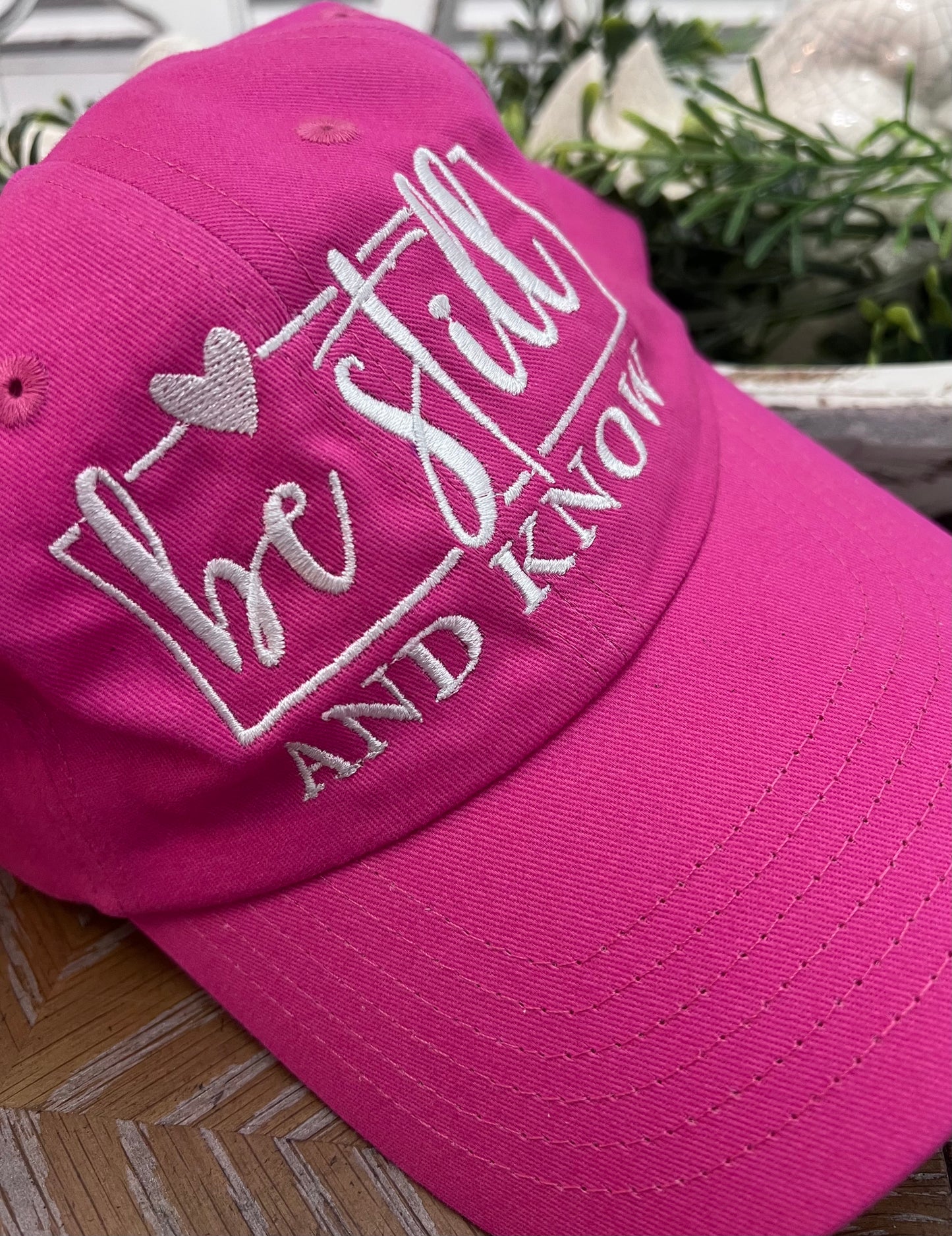 Embroidered Be Still and Know Faith Based Caps