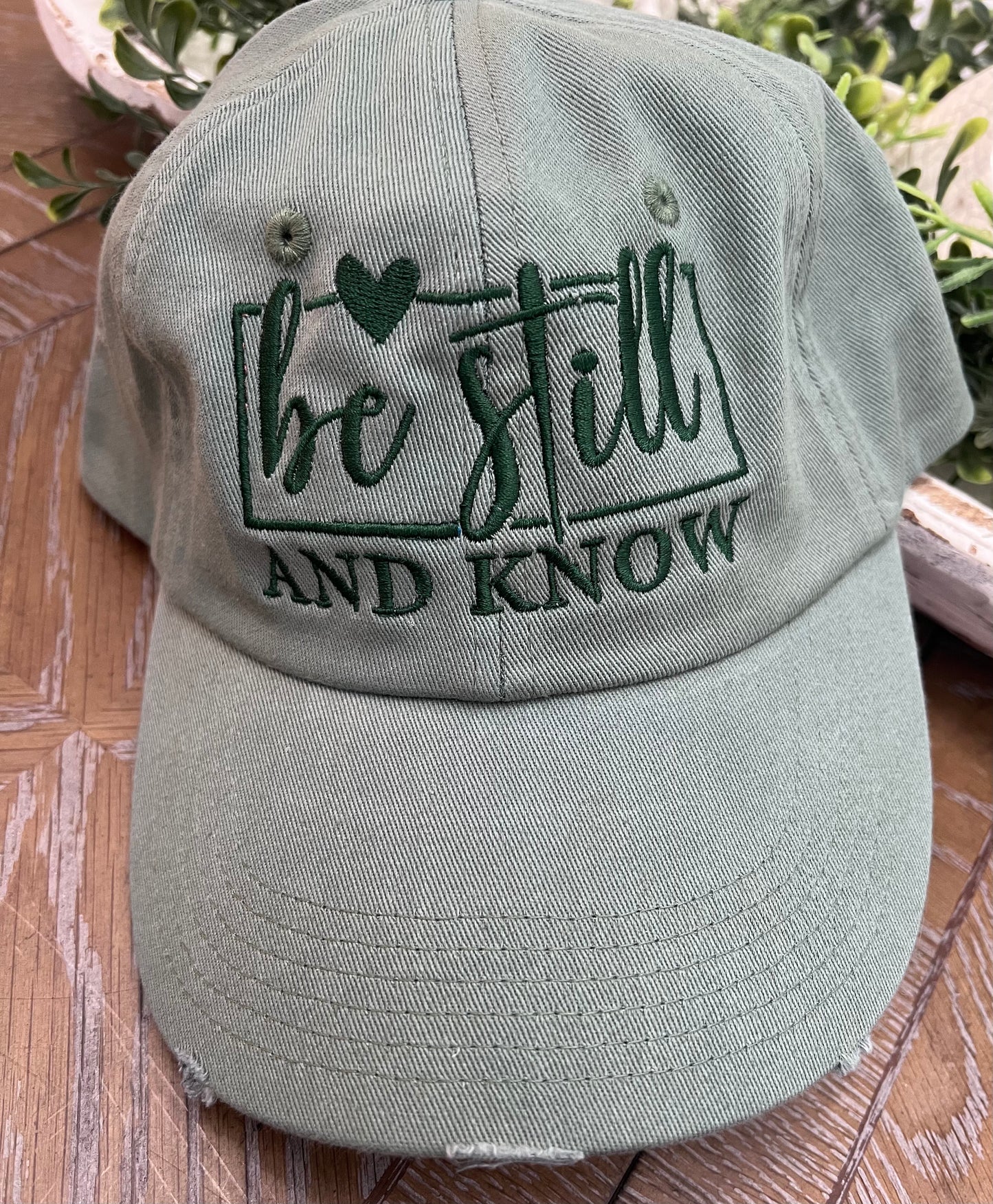 Embroidered Be Still and Know Faith Based Caps